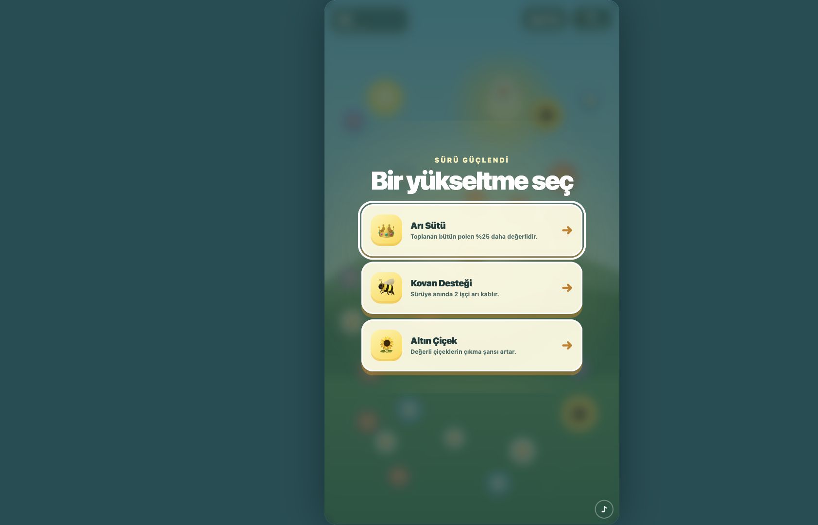 Three upgrade choices shown during a run